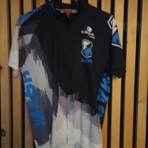 MASI Men's Cycling Jersey - Black, Blue, and Gray